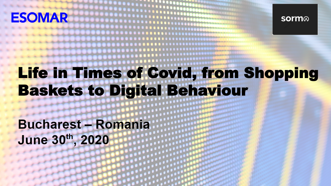 LIFE IN TIMES OF COVID, FROM SHOPPING BASKETS TO DIGITAL BEHAVIOUR